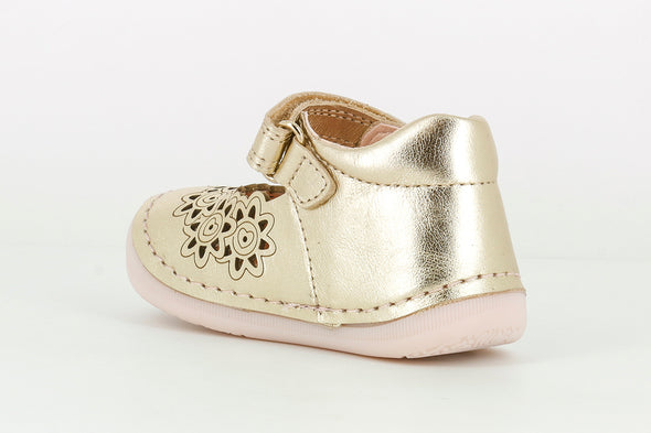 Zapato para bebé de piel Recife Champagne 069180