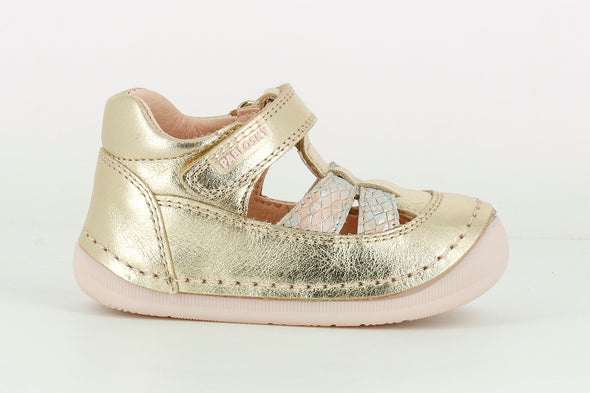 Zapato para bebé de piel Rosita Champagne 069280
