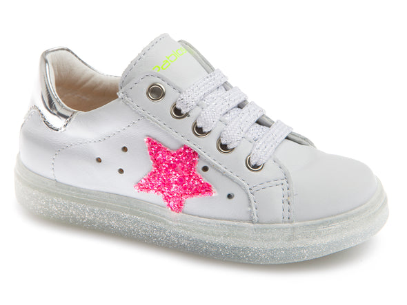 Zapatillas de Adolescente -Color Blanco Estrella Gitter Fucsia - 281905